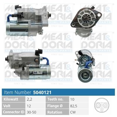 MEATDORIA 5040121 Стартер 12V 22kw