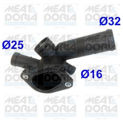 MEATDORIA 93123 Фланец системы охлаждения VAG AEH/AKL/AZL/BBX/AEG/APK/AQY/AZH/AXA/BAH/BEH