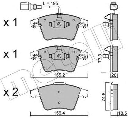 METELLI 2205520 Колодки торм.пер.