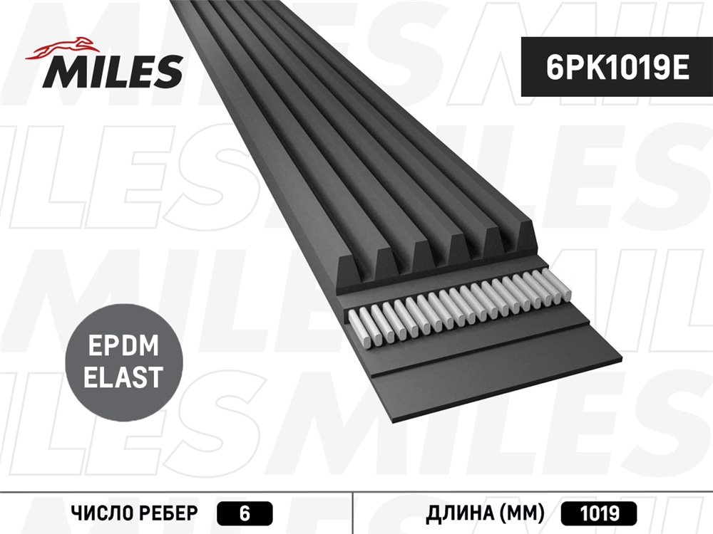 MILES 6PK1019E Ремень поликлиновой FORD