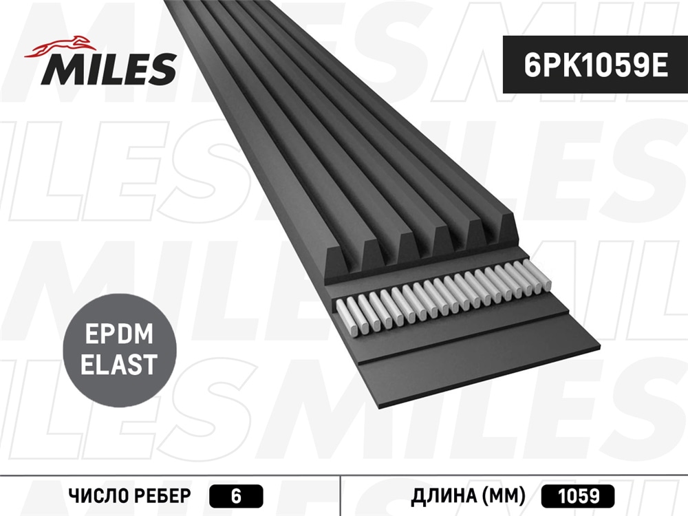 MILES 6PK1059E Ремень поликлиновой 6PK1059E