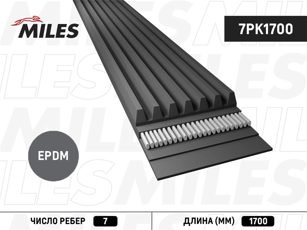 MILES 7PK1700 Ремень поликлиновой NISSAN TEANA II (J32)