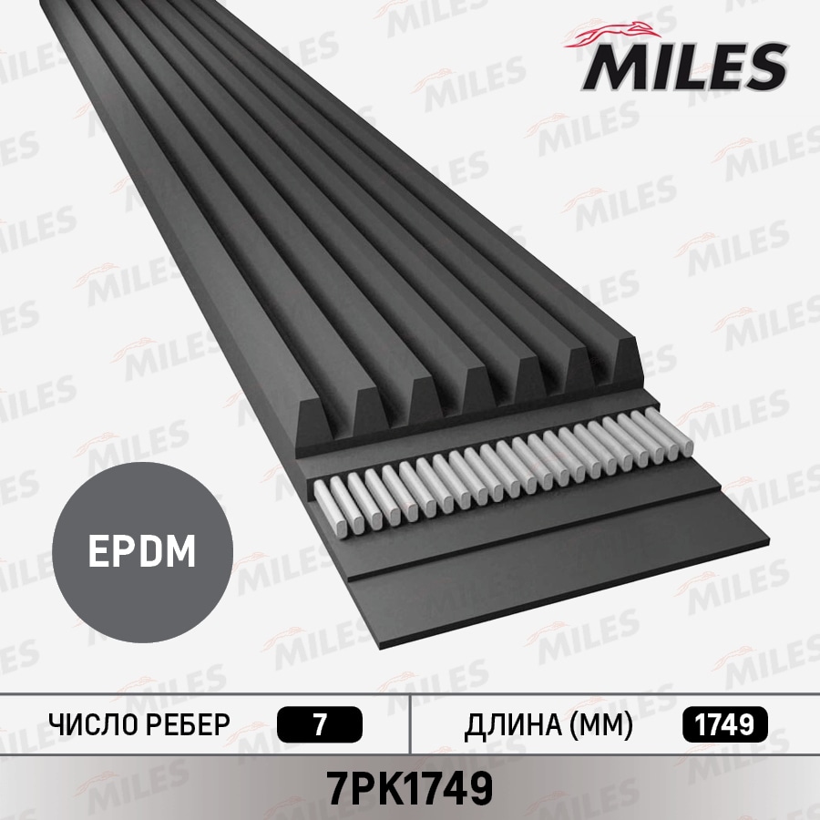 MILES 7PK1749 Ремень поликлиновой 7PK1749