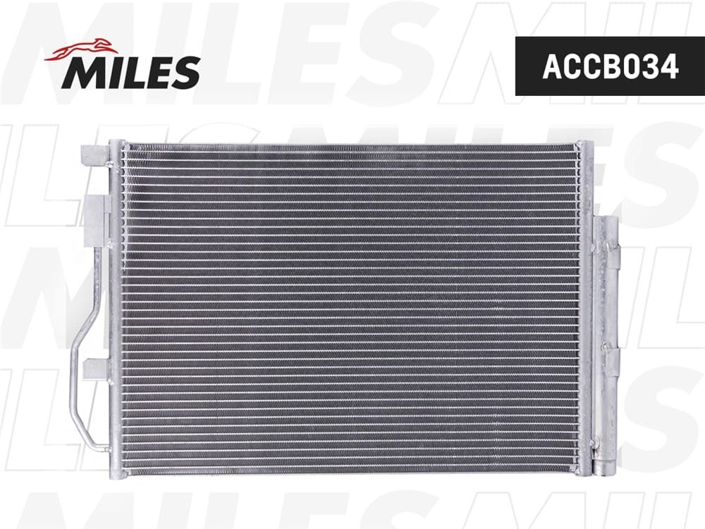 MILES ACCB034 Радиатор кондиционера (паяный) CHEVROLET AVEO 11-/COBALT 1.5 13- ACCB034