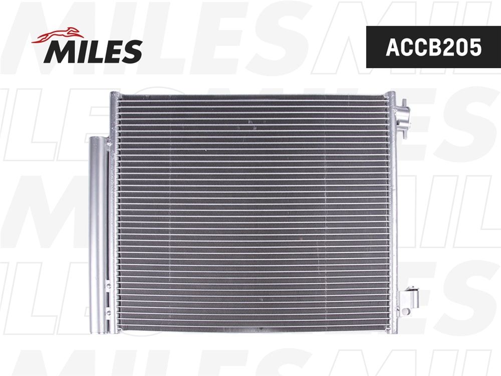 MILES ACCB205 Радиатор кондиционера (паяный) RENAULT LOGAN 1.6/1.5D / DUSTER 1.5D M/T 12- ACCB205
