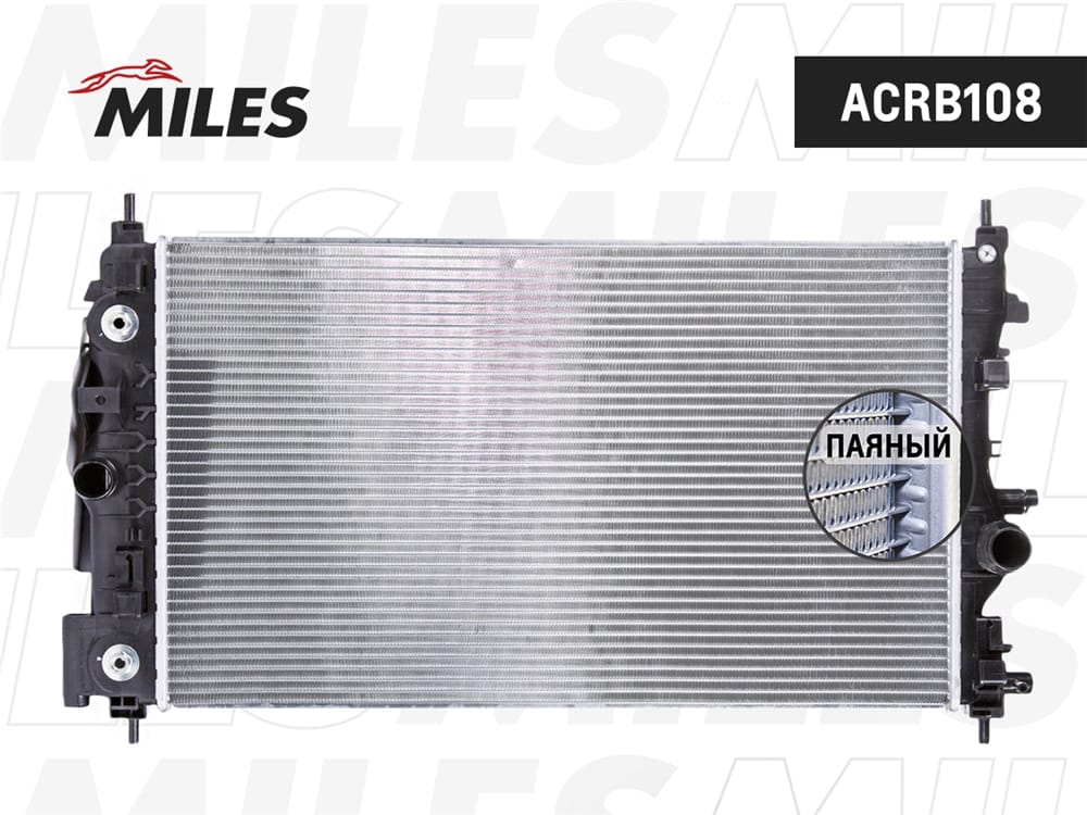 MILES ACRB108 Радиатор CHEVROLET CRUZE 09- 1.4T AT паяный