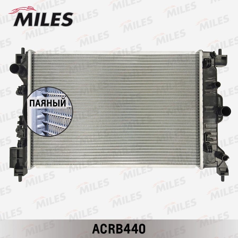 MILES ACRB440 Радиатор CHEVROLET AVEO 11- 1.6 MT паяный