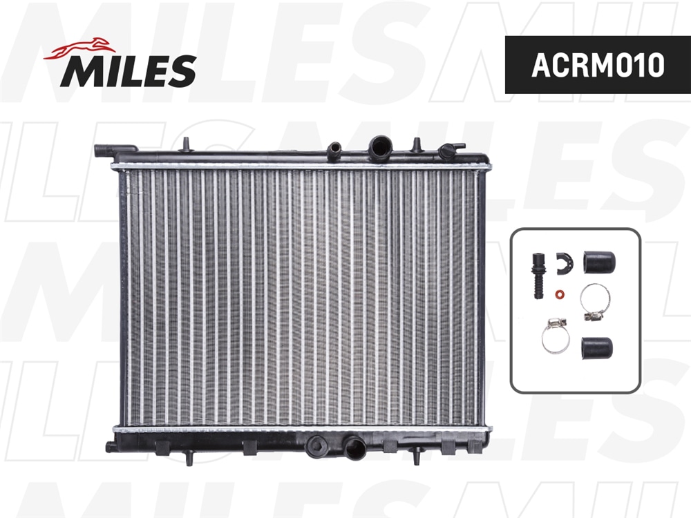 MILES ACRM010 Радиатор (механическая сборка) PSA BERLINGO MF/ C4 / 206 / 307 / PARTNER 1.1-1.6 (NISSENS 63502) ACRM010