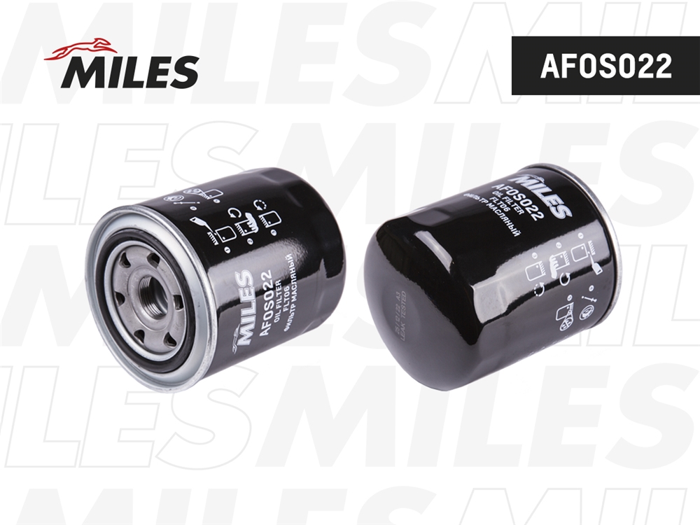 MILES AFOS022 Фильтр масляный TOYOTA 4-RUNNER/AVENSIS/HIACE/HILUX/LAND CRUISER 2.0D-4.2D (FILTRON OP619/1, MANN WP928/80, VIC C-115) AFOS022