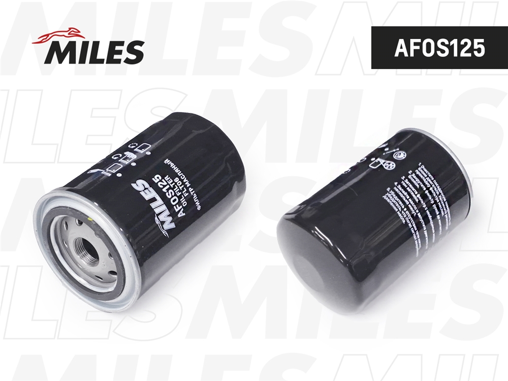 MILES AFOS125 Фильтр масляный CITROEN/PEUGEOT/FIAT/IVECO 3.0HDI 06- (FILTRON OP592/9, MANN W9009) AFOS125