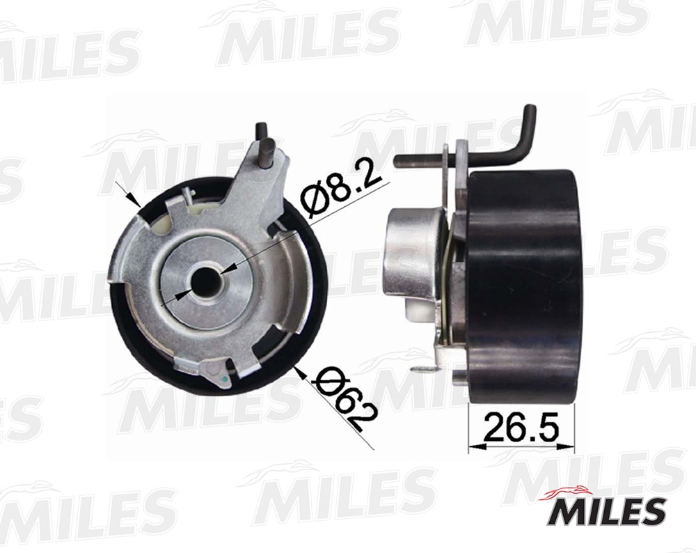 MILES AG02009 Ролик ремня ГРМ FORD FOCUS II/MONDEO/FUSION 1.4/1.6 (INA 531081310) AG02009