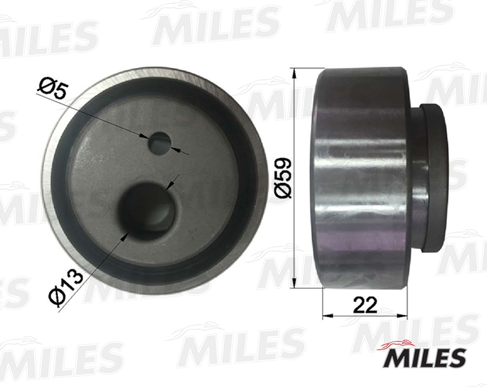 MILES AG02039 Ролик ремня ГРМ PEUGEOT 206/306/307 1.0-1.6/CITROEN XSARA 1.6-2.0