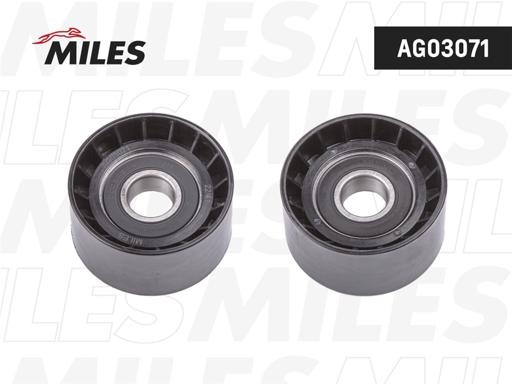 MILES AG03071 Ролик ремня приводного RENAULT LAGUNA/TRAFIC/OPEL MOVANO/ VOLVO S40 1.8-2.5D (INA 532036420) AG03071