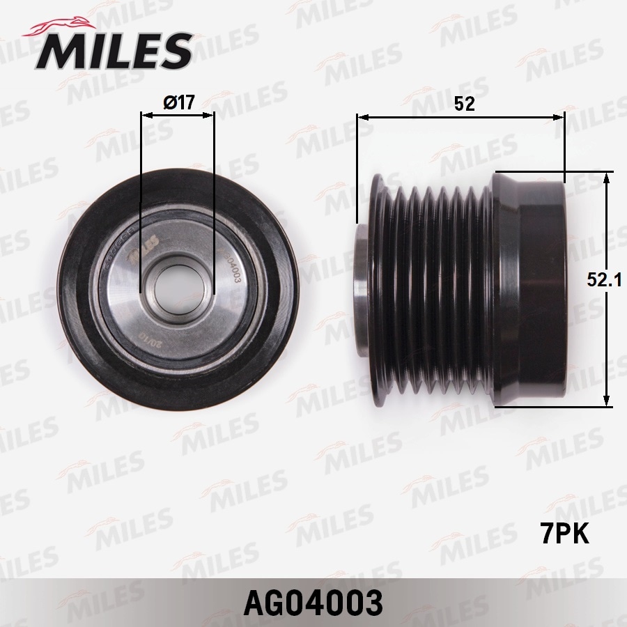 MILES AG04003 Муфта свободного хода TOYOTA CAMRY 3.5 06-