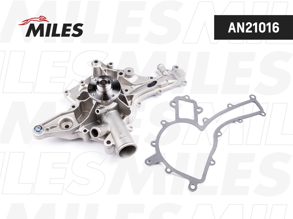 MILES AN21016 Насос водяной (со штуцером) MERCEDES BENZ W202/210/203/220/163/463 2.4/2.8/3.2/4.3/5.0 96 AN21016