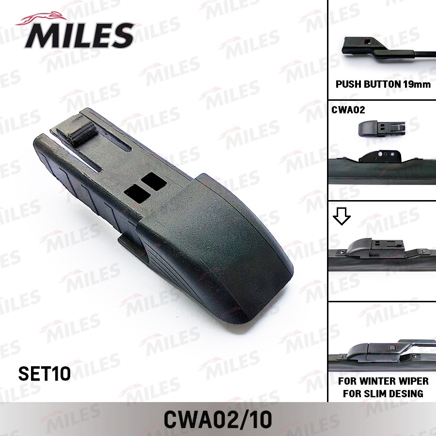 MILES CWA0210 Адаптер для PUSH BUTTON 19мм (комплект 10 шт.) CWA02/10