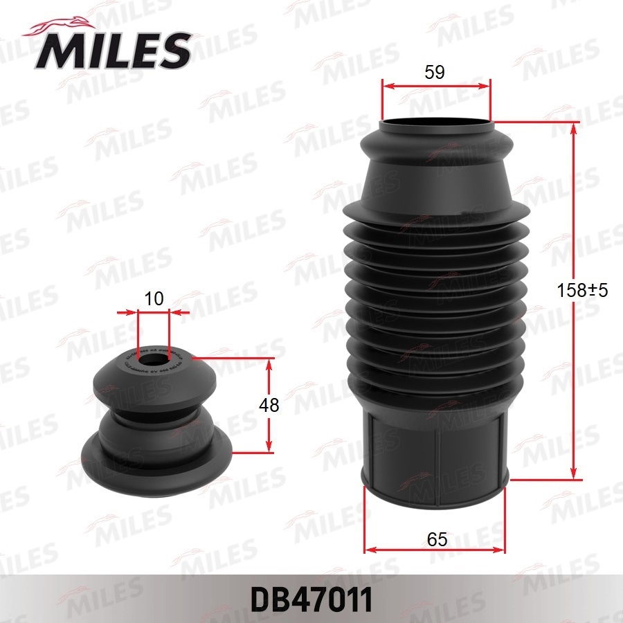 MILES DB47011 Пыльник + отбойник на 1 амортизатор задний DB47011