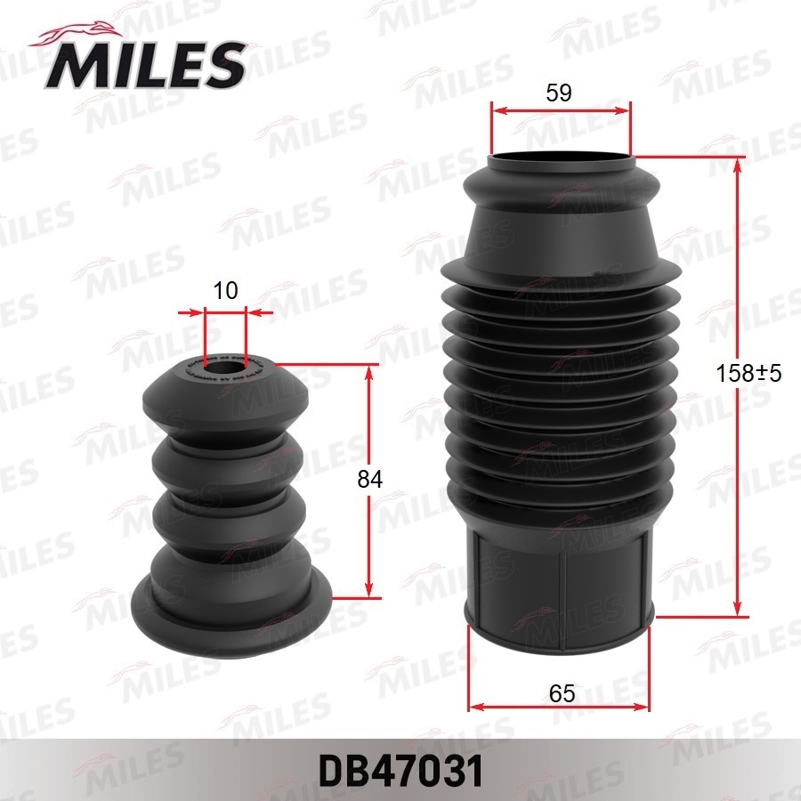 MILES DB47031 Пыльник + отбойник на 1 амортизатор задний DB47031