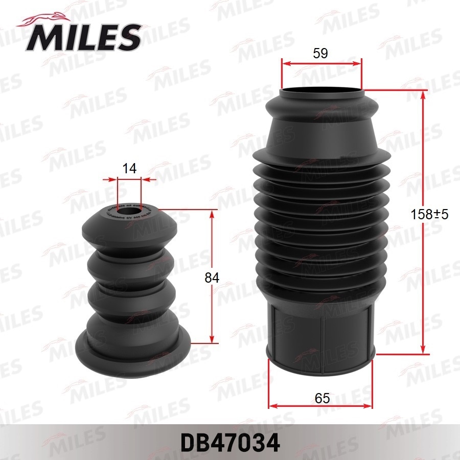 MILES DB47034 Отбойник+пыл.пер.аморт.[ком/кт на 1-стор.]