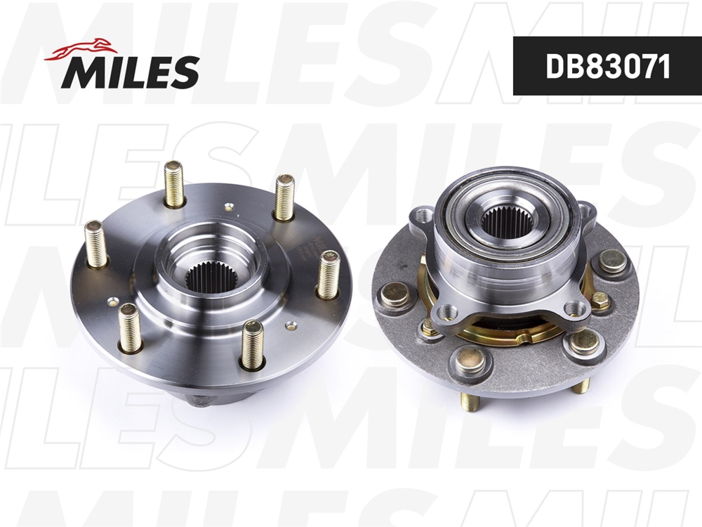 MILES DB83071 Ступица колеса передняя с подшипником MITSUBISHI PAJERO SPORT/L200 05- DB83071