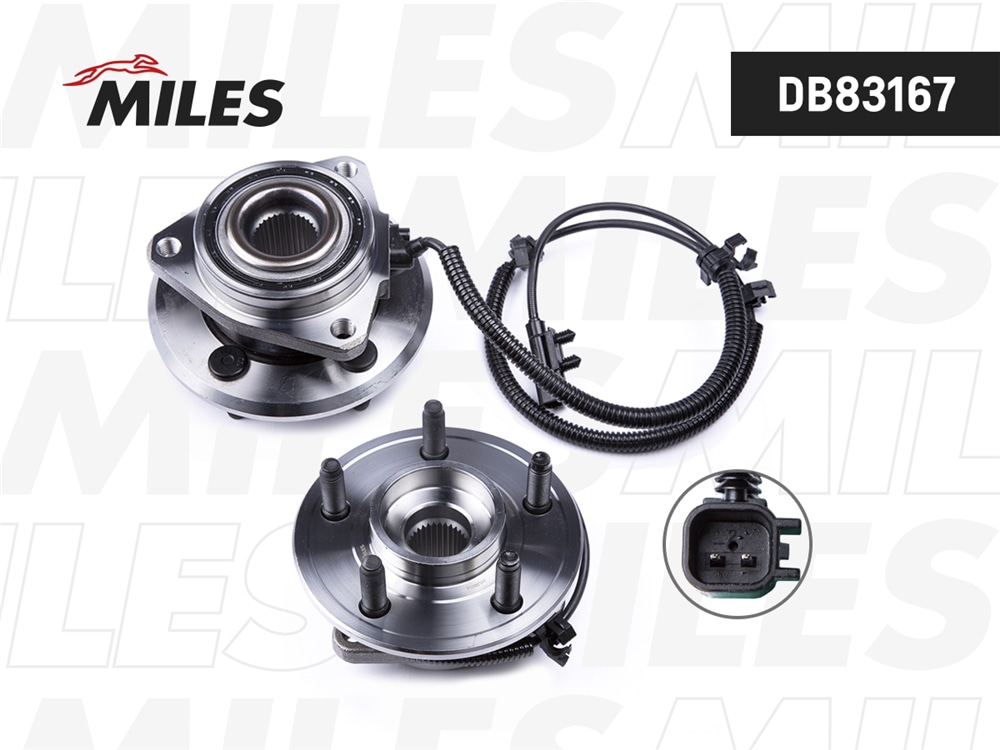 MILES DB83167 Ступица колеса передняя с подшипником JEEP GRAND CHEROKEE IV/DODGE DURANGO III 10- (SKF VKBA6614) DB83167