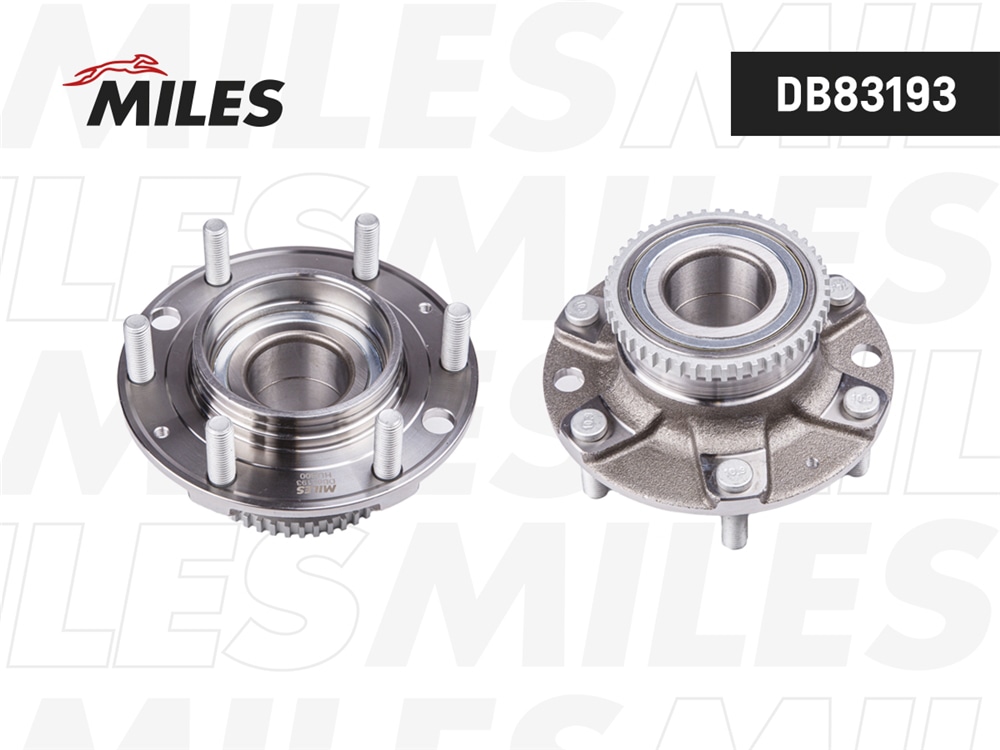 MILES DB83193 Ступица колеса передняя с подшипником с ABS HYUNDAI H-1/STAREX 08- (SKF VKBA7631) DB83193