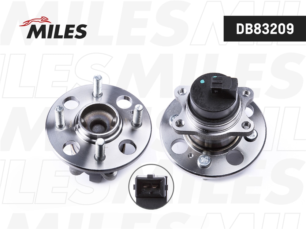 MILES DB83209 Ступица колеса задняя с подшипником GETZ, ACCENT III, RIO II (SKF VKBA6809) DB83209