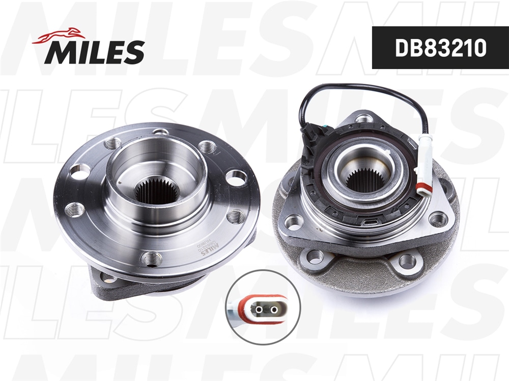MILES DB83210 Ступица колеса передняя с подшипником Opel Astra H 04- Zafira B 05- (SKF VKBA6688) DB83210