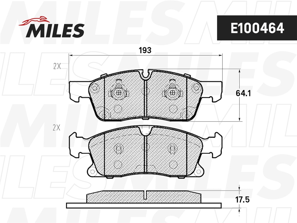 MILES E100464 Колодки тормозные MB ML W166 250-350 11- пер. SemiMetallic