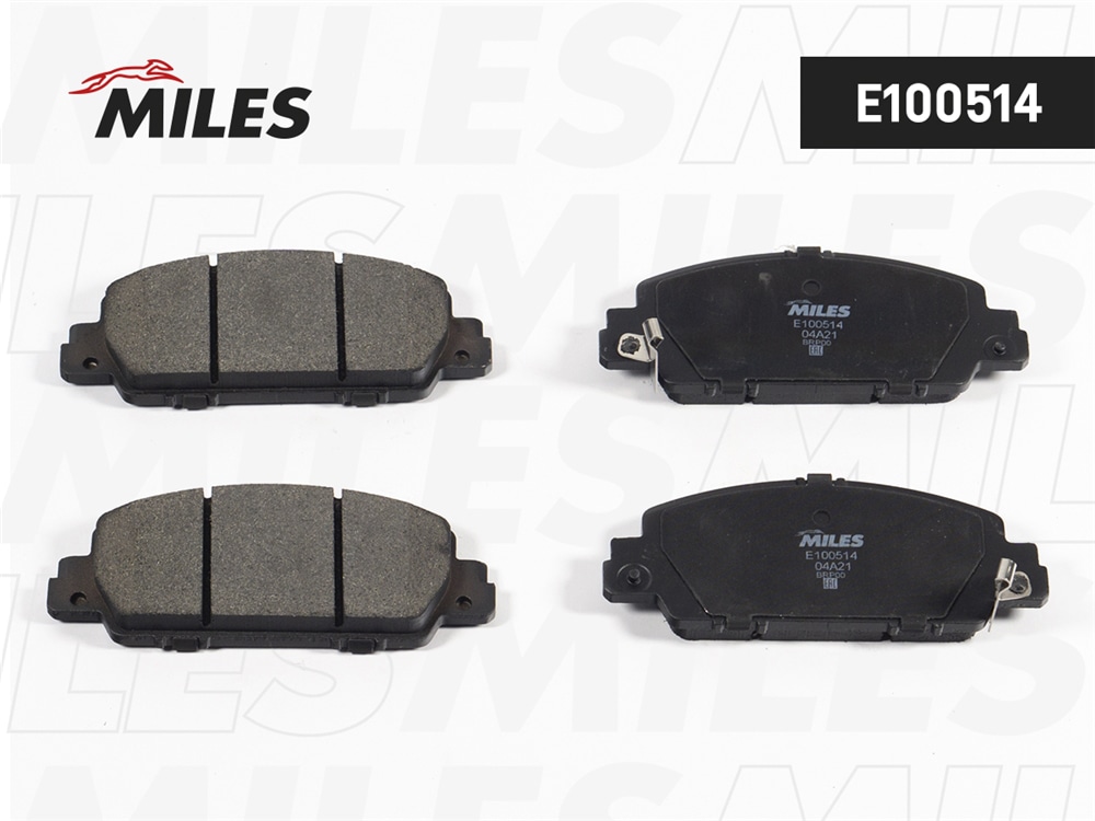 MILES E100514 Колодки тормозные передние (Смесь Semi-Metallic) HONDA ACCORD 14- (TRW GDB3615) E100514