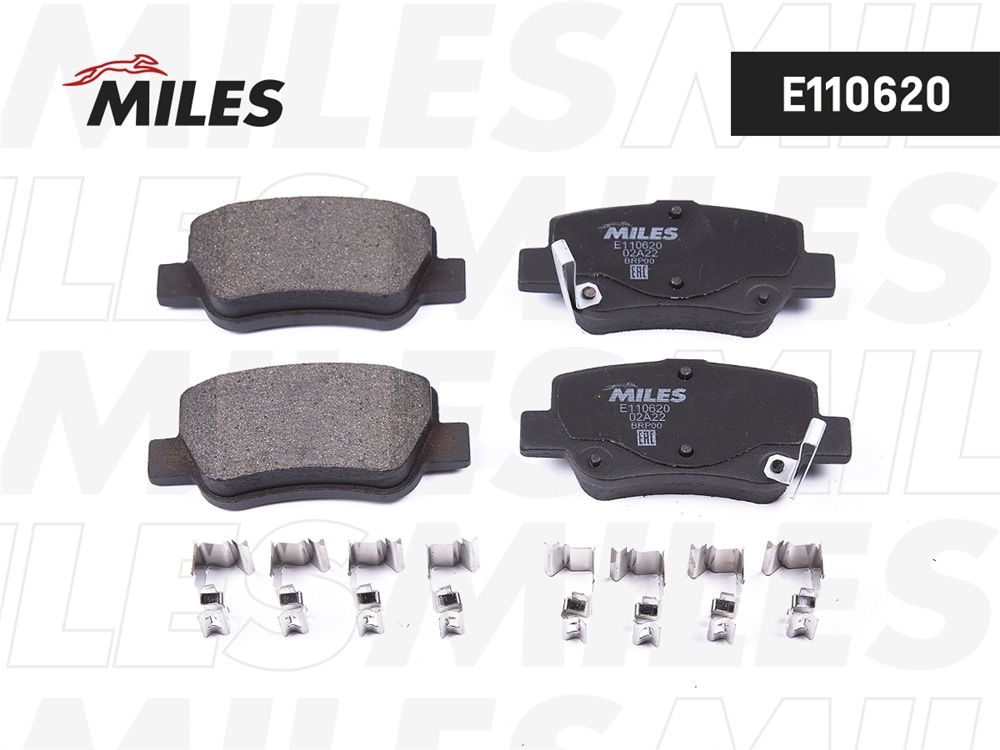 MILES E110620 Колодки тормозные TOYOTA AVENSIS 09- зад. SemiMetallic