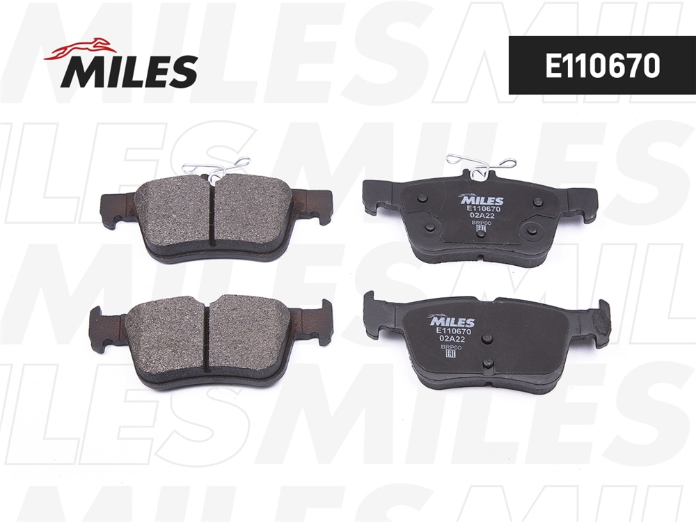 MILES E110670 Колодки тормозные дисковые задние