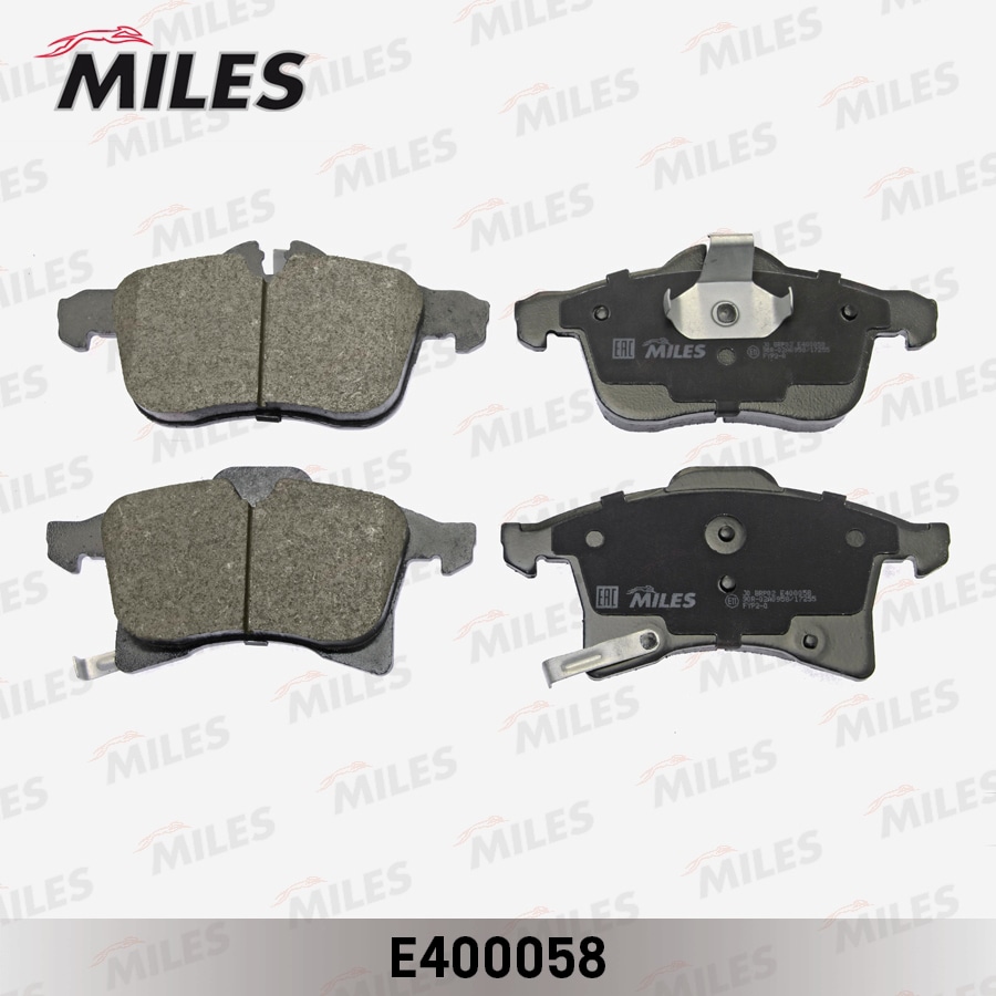 MILES E400058 Колодки тормозные передние (без датчика) (Смесь Low-Metallic) OPEL ASTRA G/H/ZAFIRA A (TRW GDB1668) E400058