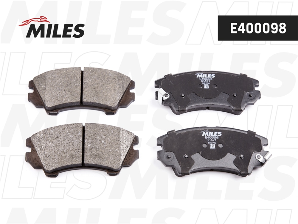 MILES E400098 Колодки тормозные передние (без датчика) (Смесь Low-Metallic) OPEL INSIGNIA 08-/ZAFIRA 11-/SAAB 9-5 10- R17 E400098