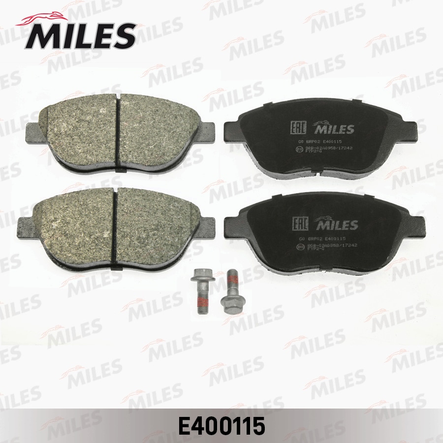 MILES E400115 Колодки тормозные дисковые передние