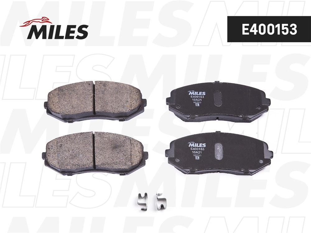 MILES E400153 Колодки тормозные передние (без датчика) (Смесь Low-Metallic) SUZUKI GRAND VITARA 1.9D/1.6/2.0/2.4/2.7/3.2 05 (TRW GDB3443) E400153