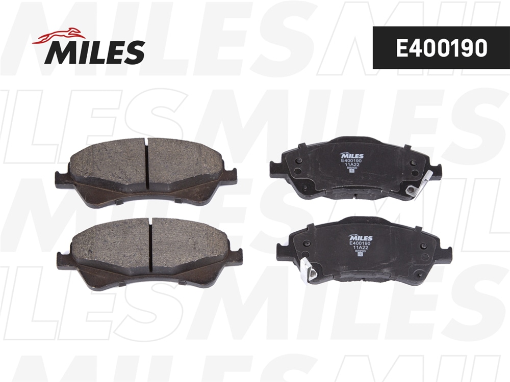 MILES E400190 Колодки тормозные передние (Смесь Low-Metallic) TOYOTA AURIS 2.0D/2.2D 07-/AVENSIS 09-/VERSO 09- (TRW GDB3479) E400190