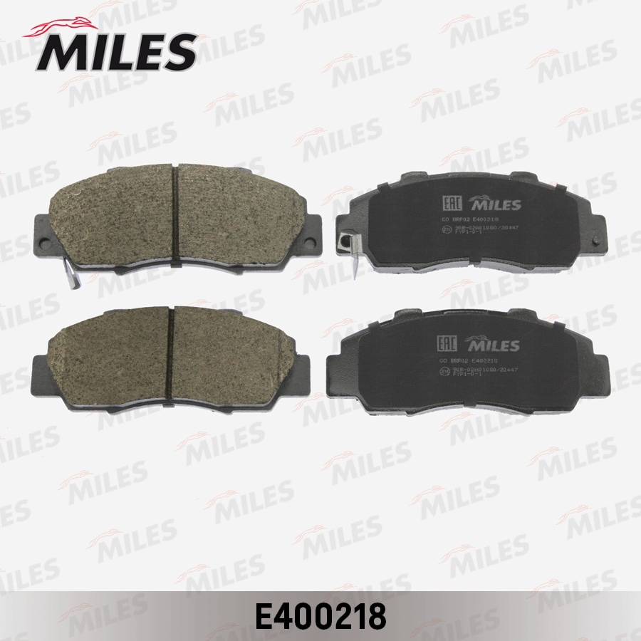 MILES E400218 Колодки тормозные передние (без датчика + болты) (Смесь Low-Metallic) (HONDA ACCORD 91-98/CR-V 95-02) (TRW GDB995) E400218