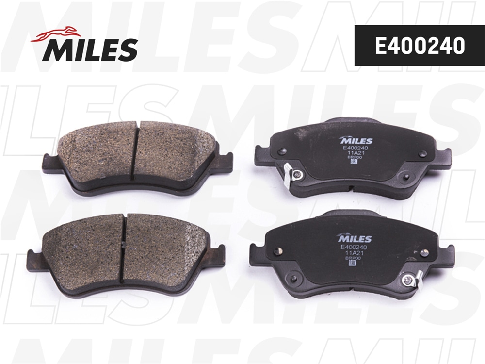 MILES E400240 Колодки тормозные TOYOTA AURIS 1.33-2.2 07- (Великобритания) пер. LowMetallic