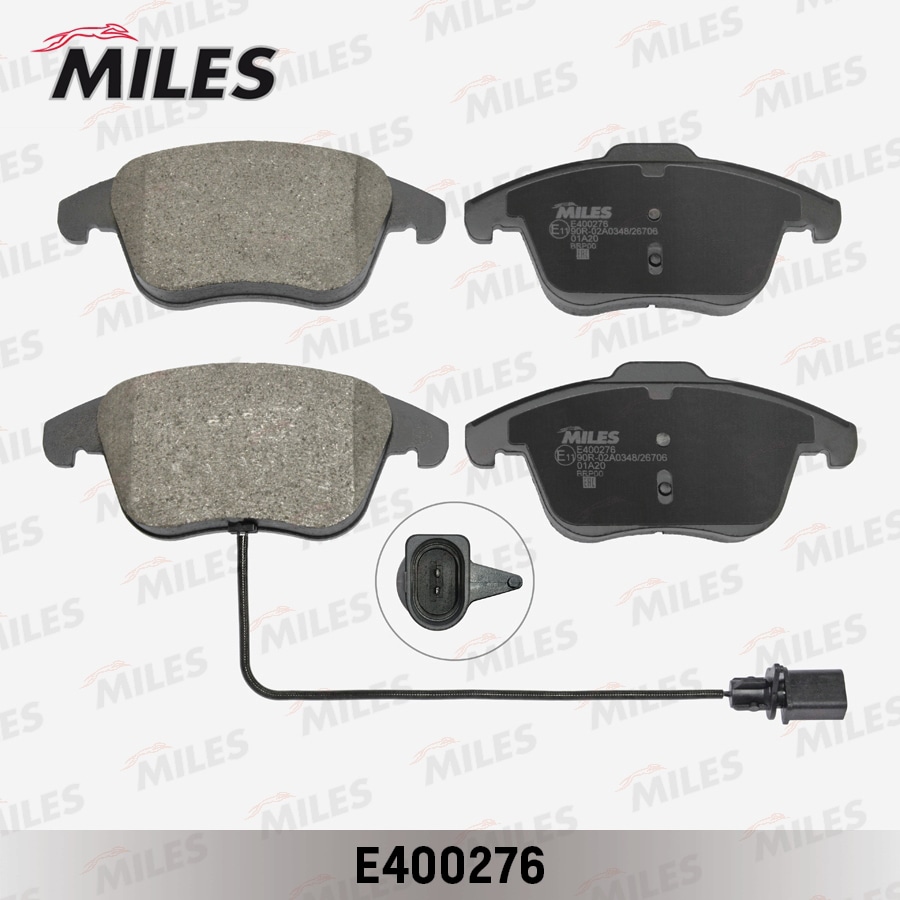 MILES E400276 Колодки тормозные AUDI A4/A4 ALLROAD/A5 1.8-3.2 07- пер. с датч. LowMetallic