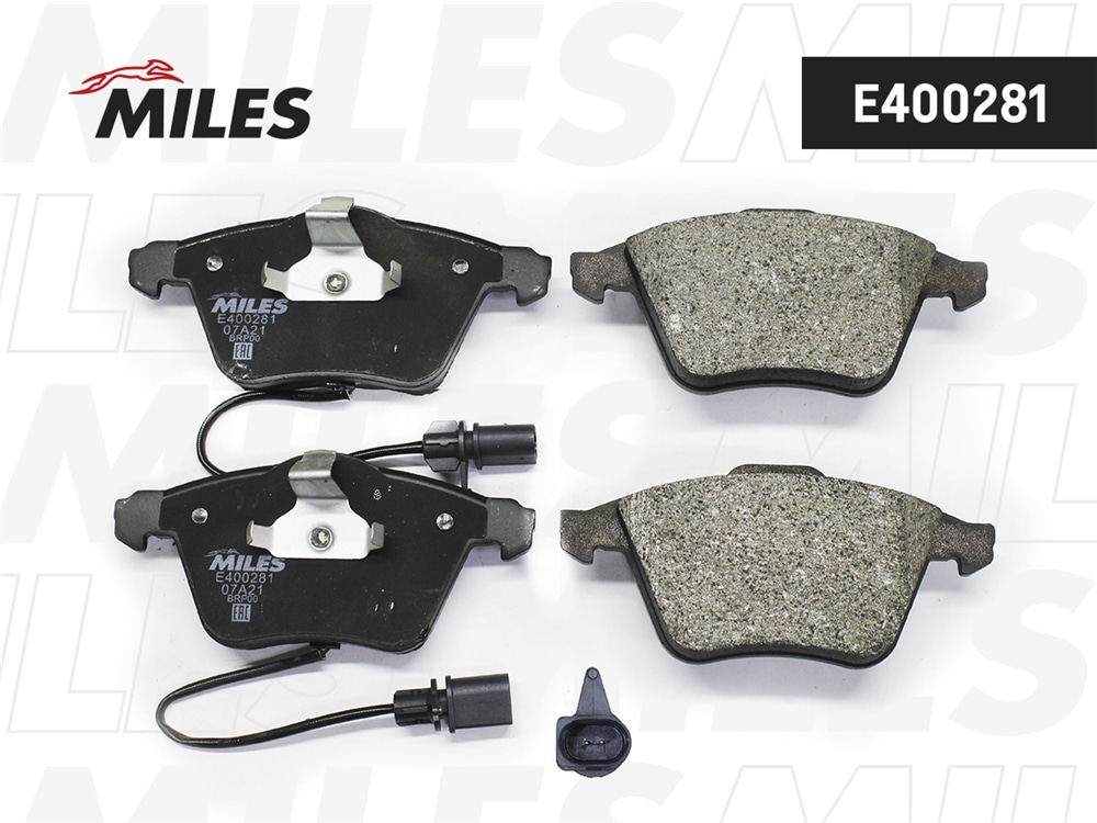 MILES E400281 Колодки тормозные дисковые передние + датчик ABS