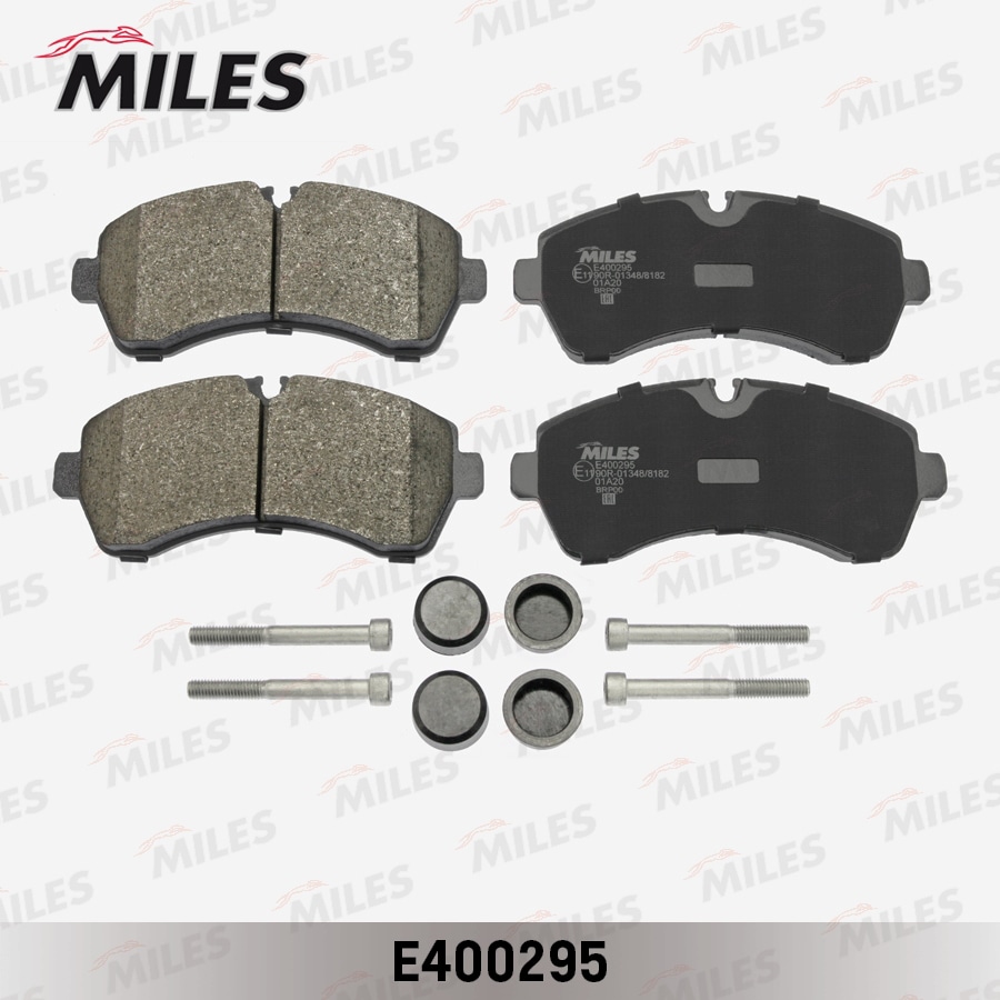 MILES E400295 Колодки тормозные передние (без датчика + болты) (Смесь Low-Metallic) (MB SPRINTER 06/CRAFTER (5т) 06) (TRW GDB1696) E400295