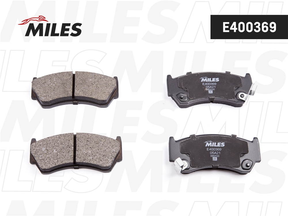 MILES E400369 Колодки тормозные передние (без датчика) (Смесь Low-Metallic) NISSAN ALMERA N15 95-98 (TRW GDB3180) E400369