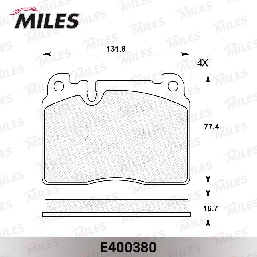MILES E400380 Колодки тормозные AUDI A6 ALLROAD 12-/A7 14-/Q5 12- пер. LowMetallic