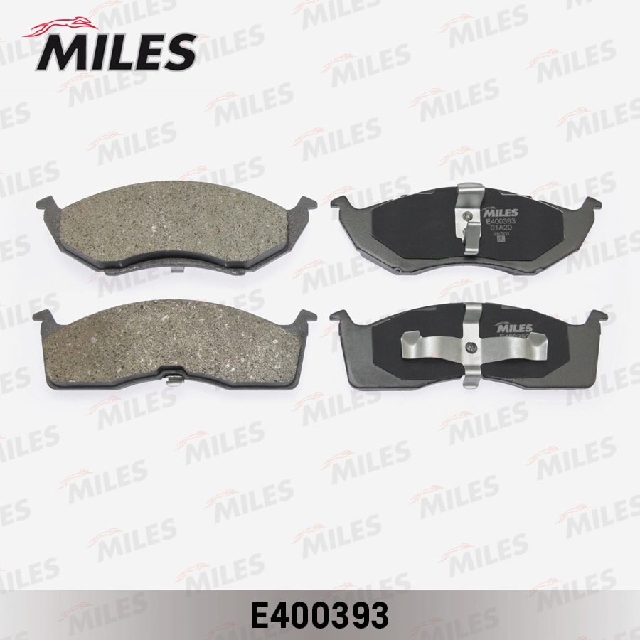 MILES E400393 Колодки тормозные передние (без датчика) (Смесь Low-Metallic) CHRYSLER 300M/VOYAGER/DODGE CARAVAN (TRW GDB4091) E400393