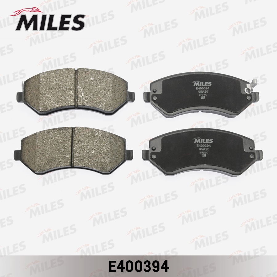 MILES E400394 Колодки тормозные передние (без датчика) (Смесь Low-Metallic) CHRYSLER VOYAGER 2.4-3.3 00-/JEEP CHEROKEE 2.4-3.7 01- (TRW GDB4126) E400394