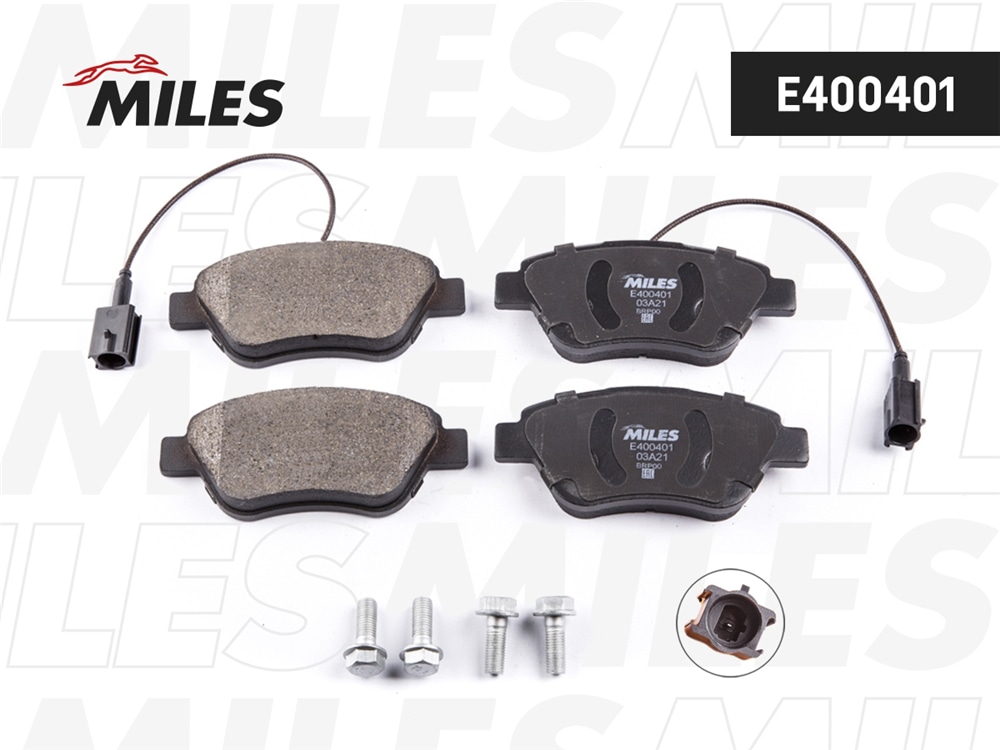 MILES E400401 Колодки тормозные FIAT ALBEA/DOBLO/STILO 01- пер. LowMetallic