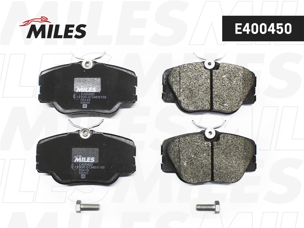 MILES E400450 Колодки тормозные передние (без датчика) (Смесь Low-Metallic) MERCEDES BENZ W201/W124 (TRW GDB818) E400450