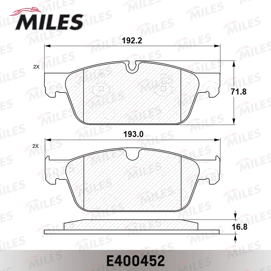 MILES E400452 Колодки тормозные дисковые передние