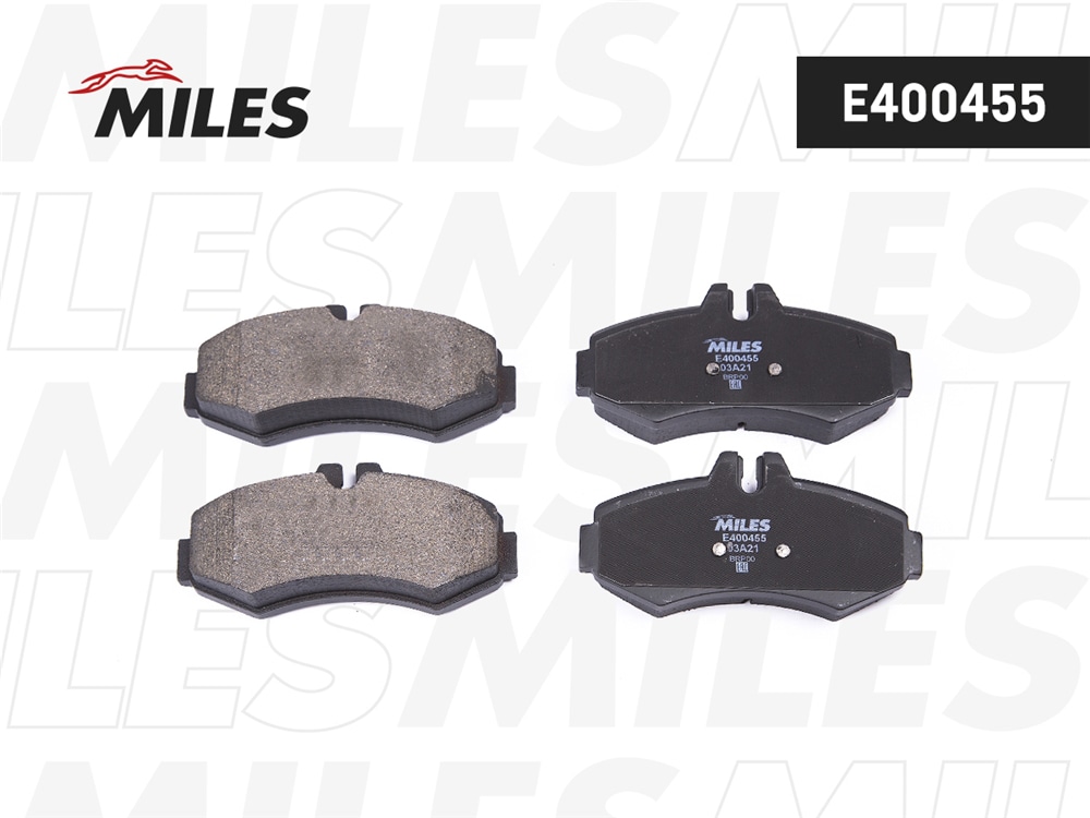MILES E400455 Колодки тормозные передние (без датчика) (Смесь Low-Metallic) MERCEDES VITO 9303/SPRINTER (901-903) 06 (TRW GDB1373) E400455